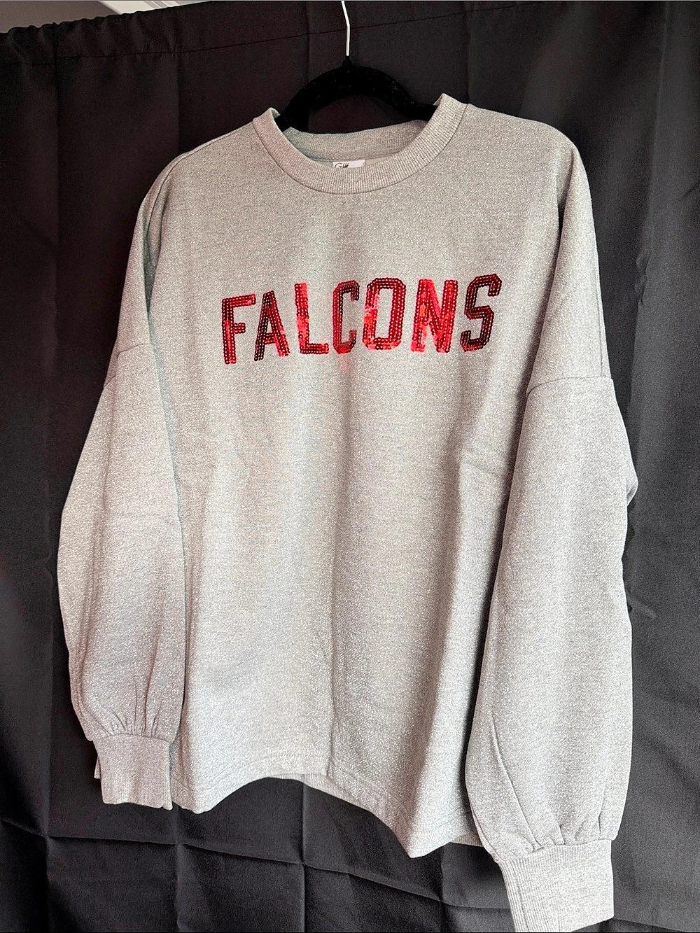 GIII 4 HER Atlanta Falcons NFL Team Apparel sweatshirt Sequin